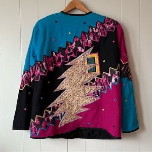 Grateful Dead Upcycled 80s Appliqué Jacket